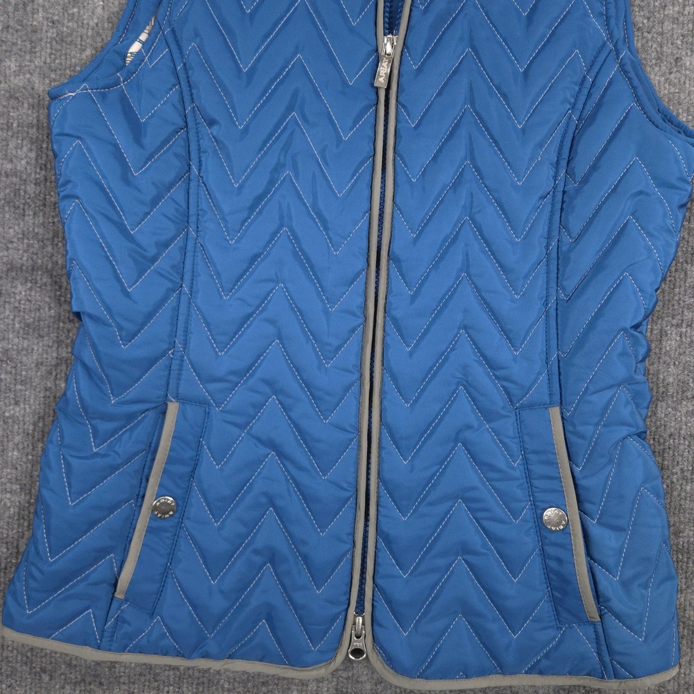 Ariat Ashley Vest Womens XS Blue Quilted Insulated Lined Equestrian Outdoor - Picture 4 of 13